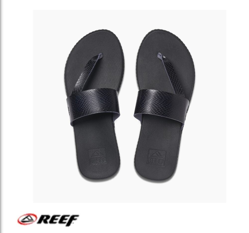 REEF Cushion Sol flip flops water resist wide strap sandals shoes beachwear sz8